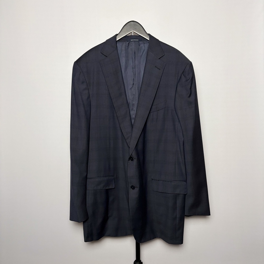 Ermenegildo Zegna Men's Plaid Wool Blazer Jacket Size XL